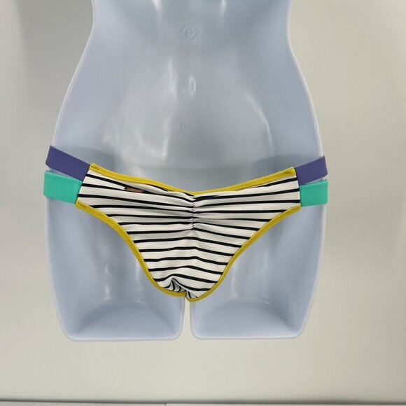 Victoria's Secret 32C/S Hottie Itsy Bikini Set Stripe Push-Up Neon Colorblock - Picture 11 of 15